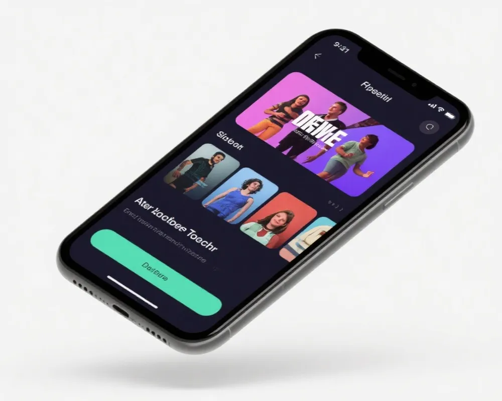 移动端娱乐体验界面示意